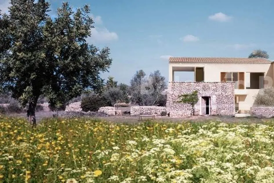 Large plot of land with approved project to build a 4 bedroom villa for sale near Algaida, Mallorca