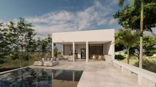 Modern, newly-built villa only a few minutes from the harbour of Portopetro