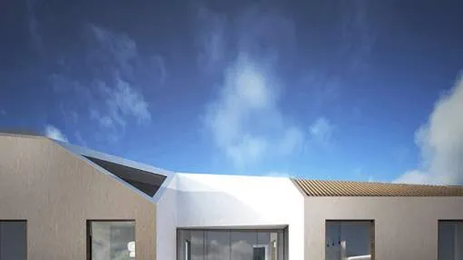 For construction project - modern country house with pool For construction project - modern country house with pool