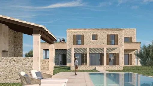 Construction project in an elevated location in the southeast of Mallorca