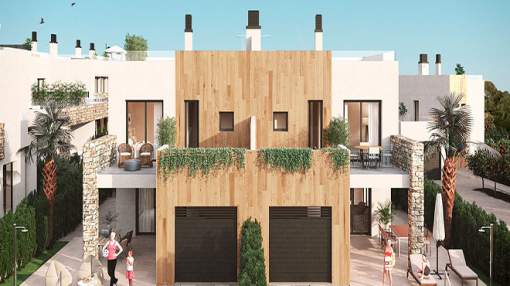New construction of a semi-detached house in a popular location near Es Trenc New construction of a semi-detached house in a popular location near Es Trenc