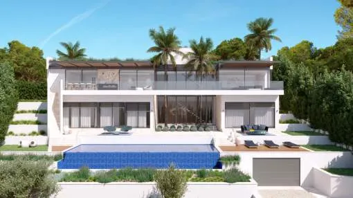 New construction villa with sea view in Camp de Mar New construction villa with sea view in Camp de Mar