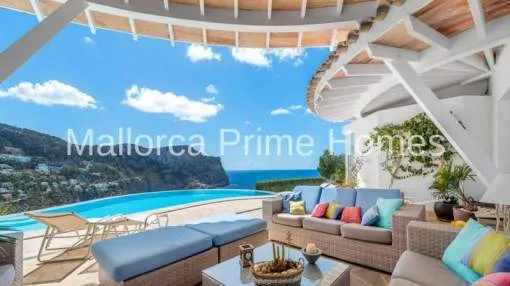 Impressive designer villa with magnificent  sea views in Port Andrtax