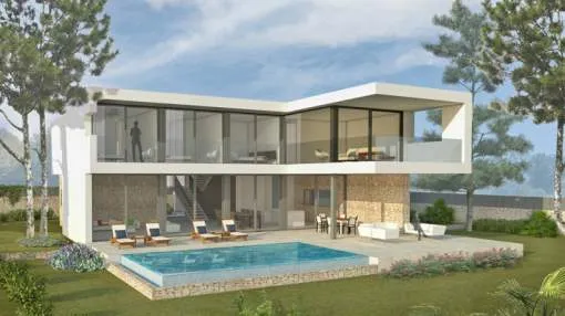 Plot of land with villa project in Cala Vinyes