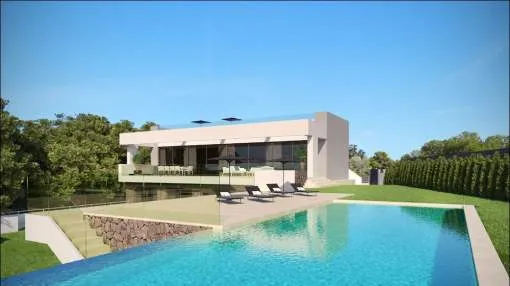 Under construction: Luxury villa in best location in Nova Santa Ponsa