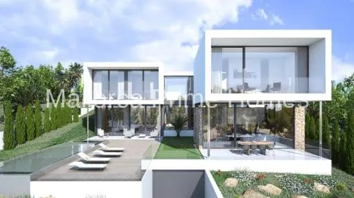 Building plot with villa project in Sol de Mallorca