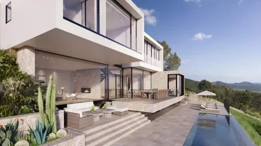 Modern villa with panoramic views in Costa den Blanes