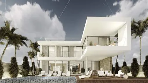 Plot with license for villa with sea views in Cala Vinyes Plot with license for villa with sea views in Cala Vinyes