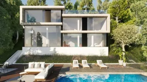 Refurbished luxury villa with sea view in Costa d’en Blanes