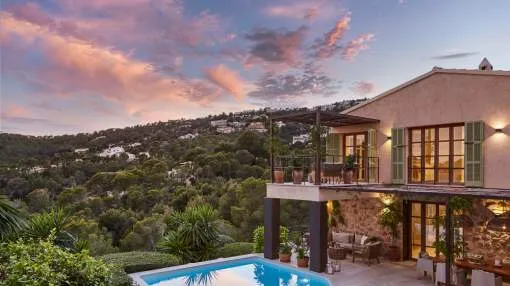 Idyllic luxury finca with distant sea views surrounded by beautiful nature in Puerto Andratx Idyllic luxury finca with distant sea views surrounded by beautiful nature in Puerto Andratx