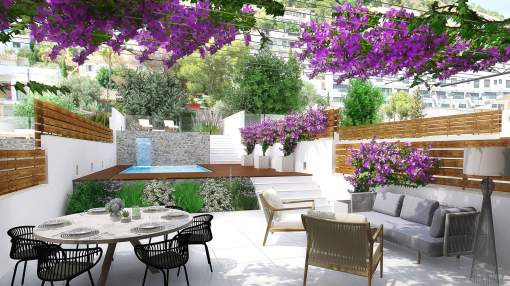 New construction – Beautiful terraced houses with beautiful panoramic views in Genova near Palma New construction – Beautiful terraced houses with beautiful panoramic views in Genova near Palma