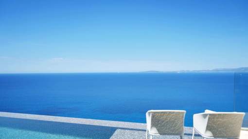Modern villa in first sea line with breathtaking 180° views in Sa Torre Modern villa in first sea line with breathtaking 180° views in Sa Torre