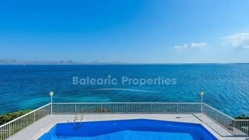 Frontline villa with holiday rental license for sale in Alcanada, Alcúdia, Mallorca