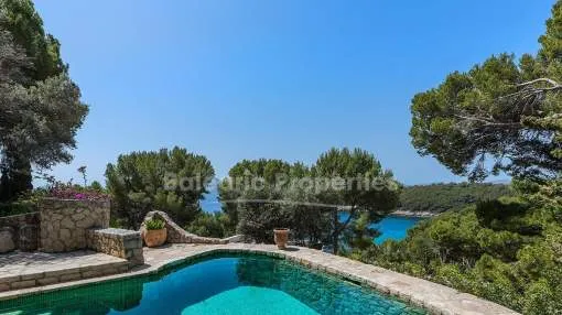 Amazing stone villa with fantastic sea views for sale in Formentor, Mallorca