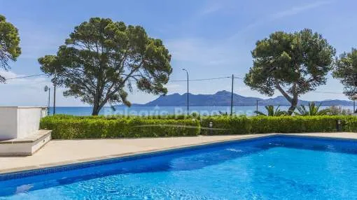 First floor apartment in a great location for sale just off the beach in Puerto Pollensa, Mallorca