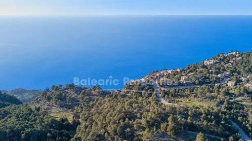 Extensive sea view plot with planning permission for sale near Valldemossa, Mallorca