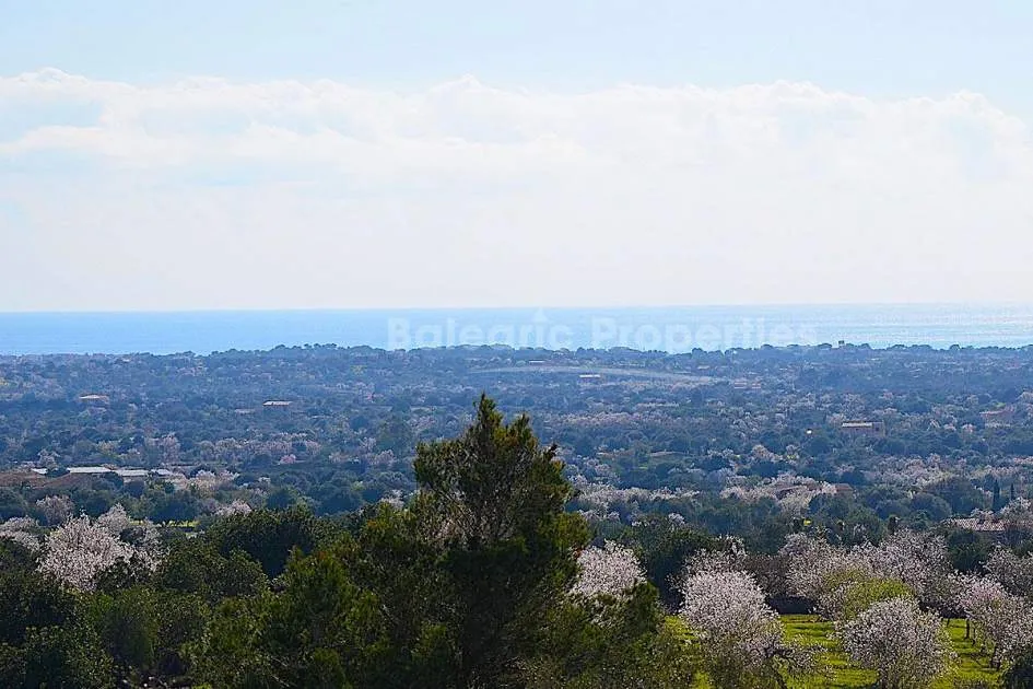 Luxury country mansion with distant sea views for sale in Santanyi, Mallorca 