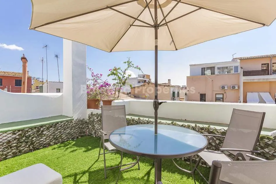 Charming town house with peaceful terraces for sale in Palma, Mallorca