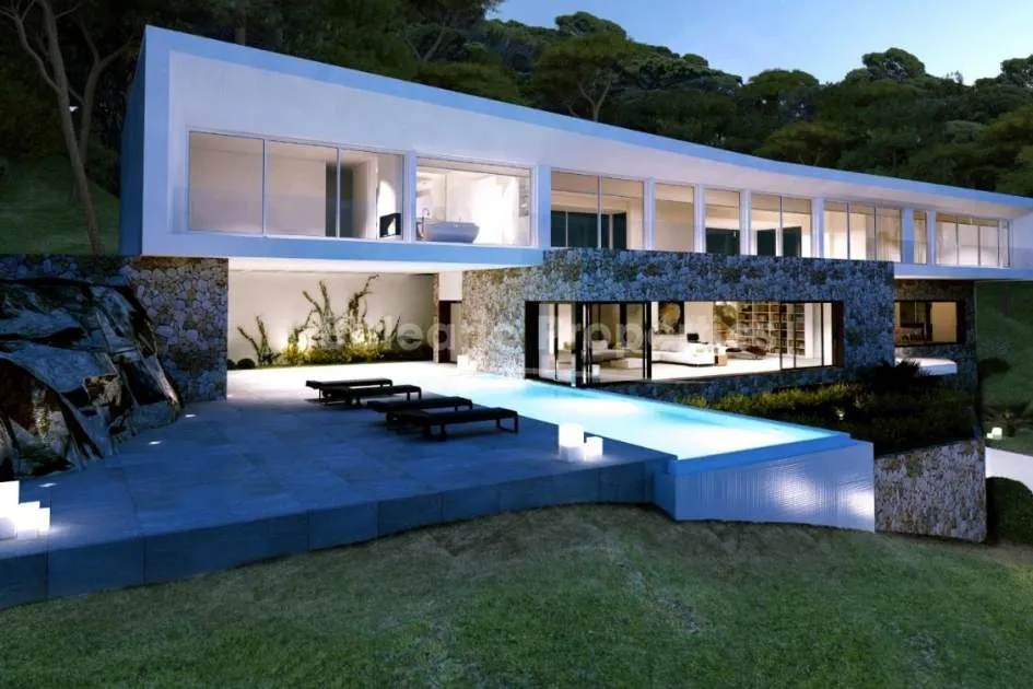 Impressive modern villa project for sale in Sol de Mallorca