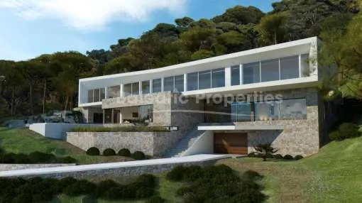 Impressive modern villa project for sale in Sol de Mallorca Impressive modern villa project for sale in Sol de Mallorca