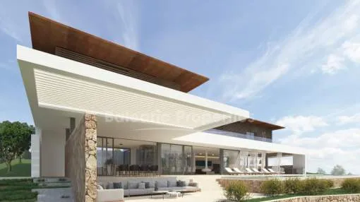 Project for new villa with pool and sea views for sale in Cala Vinyes, Mallorca Project for new villa with pool and sea views for sale in Cala Vinyes, Mallorca