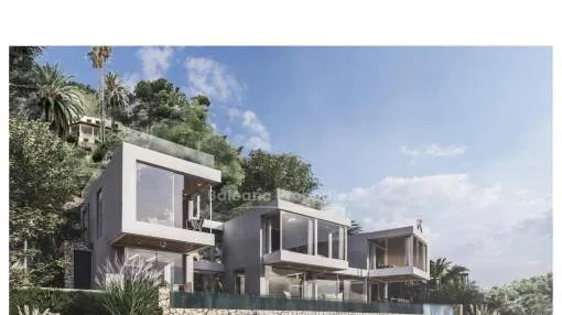 Project of modern villa with panoramic sea views for sale in Portals Nous, Mallorca