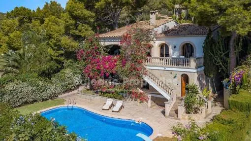 Mediterranean villa with beautiful panoramic sea views for sale in Portals, Mallorca