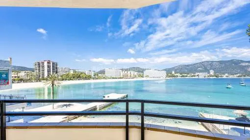 Stunning seafront apartment with spectacular sea views for sale in Palmanova, Mallorca