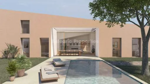 Large plot with villa project by a top L.A. studio for sale in Algaida, Mallorca Large plot with villa project by a top L.A. studio for sale in Algaida, Mallorca