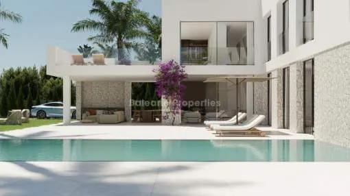 Fantastic villa with sea views under construction for sale in Pórtol, Mallorca