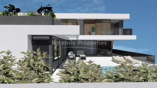 Plot with designer villa project for sale close to the beach in Portals Nous, Mallorca Plot with designer villa project for sale close to the beach in Portals Nous, Mallorca