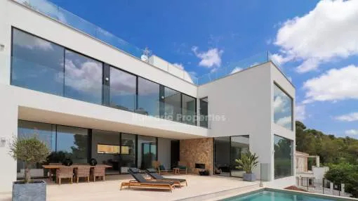 Modern designer villa with sea views for sale near Son Vida, Mallorca