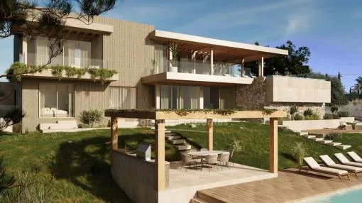 Newly built contemporary villa with sea views for sale in Cala Vinyes, Mallorca Newly built contemporary villa with sea views for sale in Cala Vinyes, Mallorca