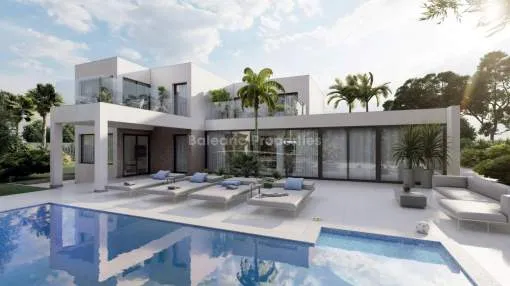 State-of-the-art villa project with pool, for sale in Santa Ponsa, Mallorca