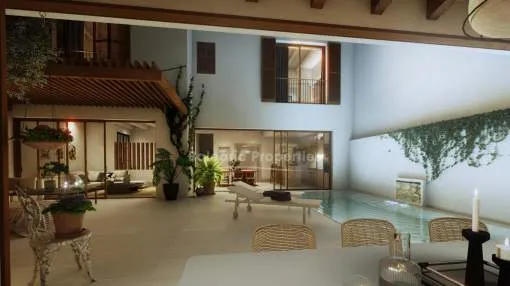 Project with license for elegant new town house for sale in Ses Salines, Mallorca Project with license for elegant new town house for sale in Ses Salines, Mallorca