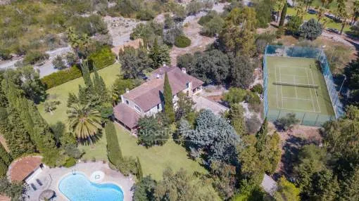 Extraordinary country home with tennis court for sale in Pollensa, Mallorca Extraordinary country home with tennis court for sale in Pollensa, Mallorca