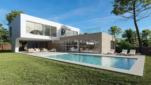 Ultra-modern luxury villa for sale on a new development in Sol de Mallorca