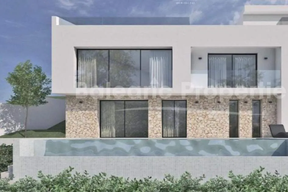 Modern villa project for sale in a prestigious area of Andratx, Mallorca
