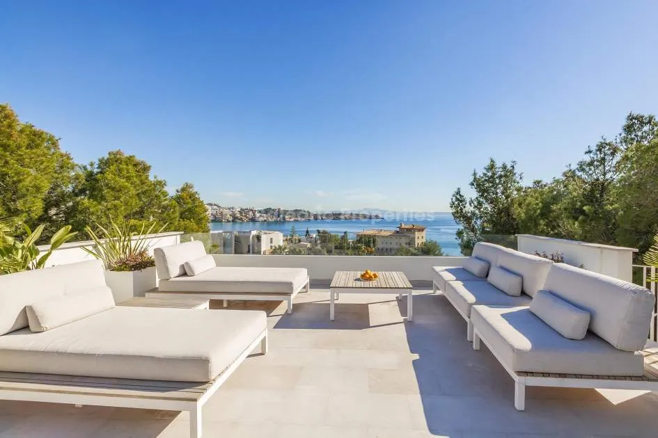 Two outstanding duplex penthouses with a roof terrace for sale in Cas Català, Mallorca