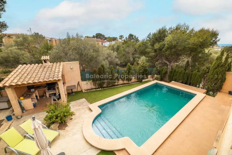 Characterful villa with pool and sea view for sale in Bahia Azul, Mallorca