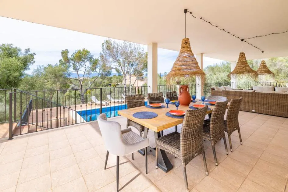 Countryside villa on a large plot with pool and sea views for sale in Palma, Mallorca