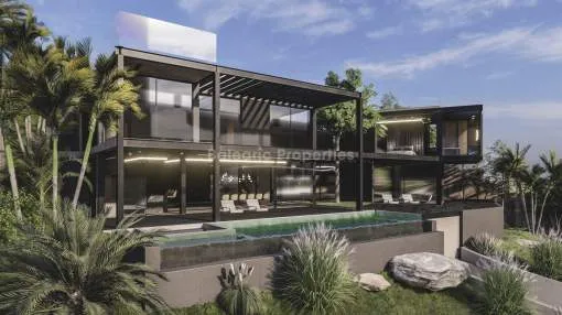 Sea view building plot with villa project for sale in Portals Nous, Mallorca Sea view building plot with villa project for sale in Portals Nous, Mallorca
