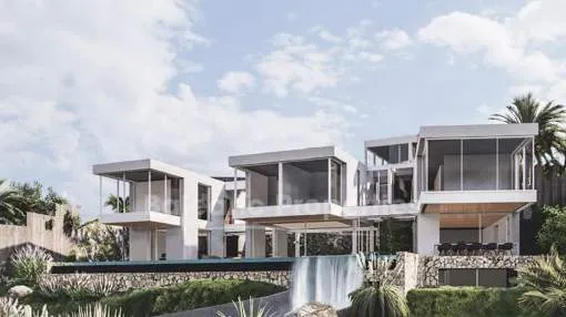 Sea view building plot with villa project for sale in Portals Nous, Mallorca