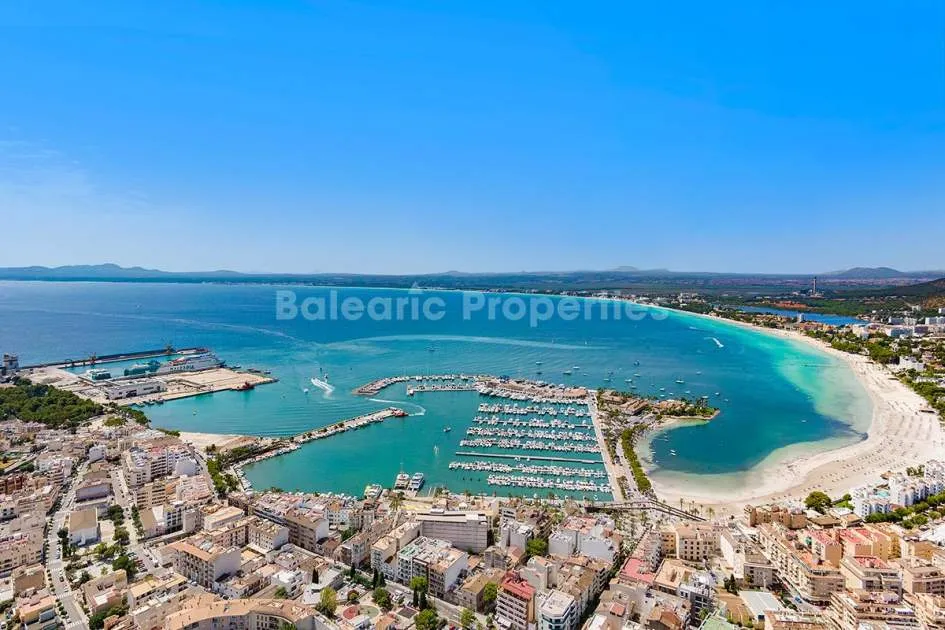 Front line development of apartments for sale in Puerto Alcudia, Mallorca