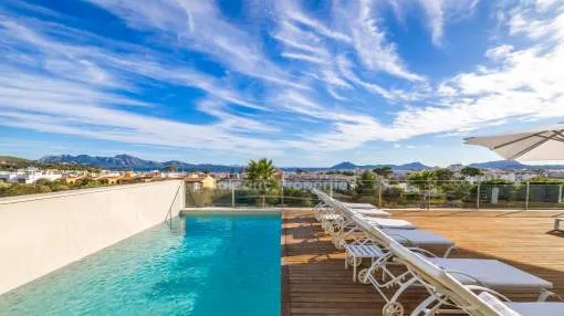 Modern luxury villa with open sea views for sale in Puerto Pollensa, Mallorca