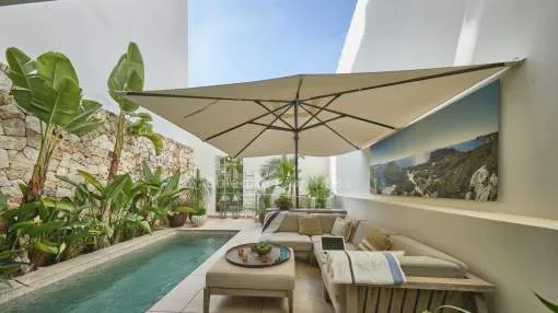 New townhouse with pool for sale in Portocolom, Mallorca New townhouse with pool for sale in Portocolom, Mallorca