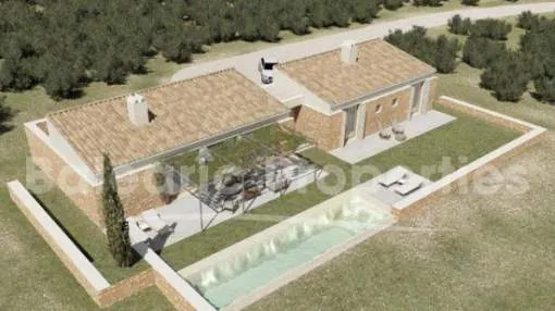 Building plot with project and building license for sale in Sant Llorenç des Cardassar, Mallorca