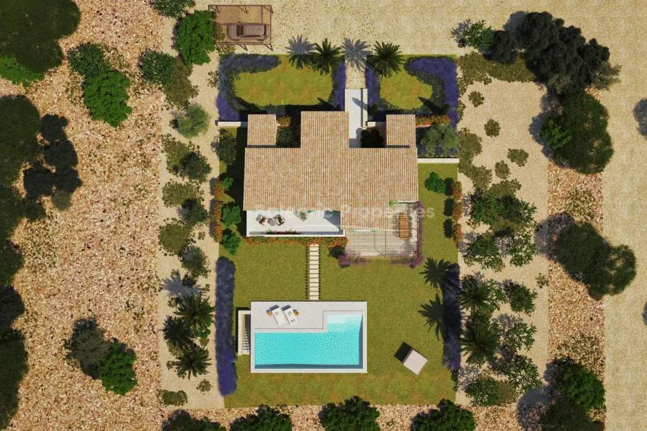 Project: Newly built country villa with open views for sale near Manacor, Mallorca