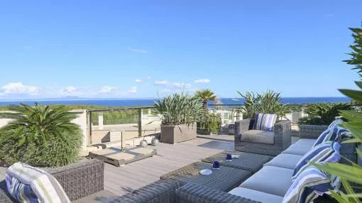 Elegant penthouse with spectacular sea views for sale in Sol de Mallorca
