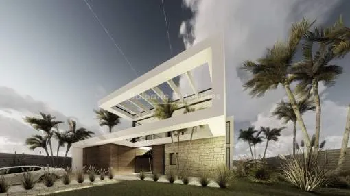 Ultra-modern villa project for sale in Cala Vinyes, Mallorca